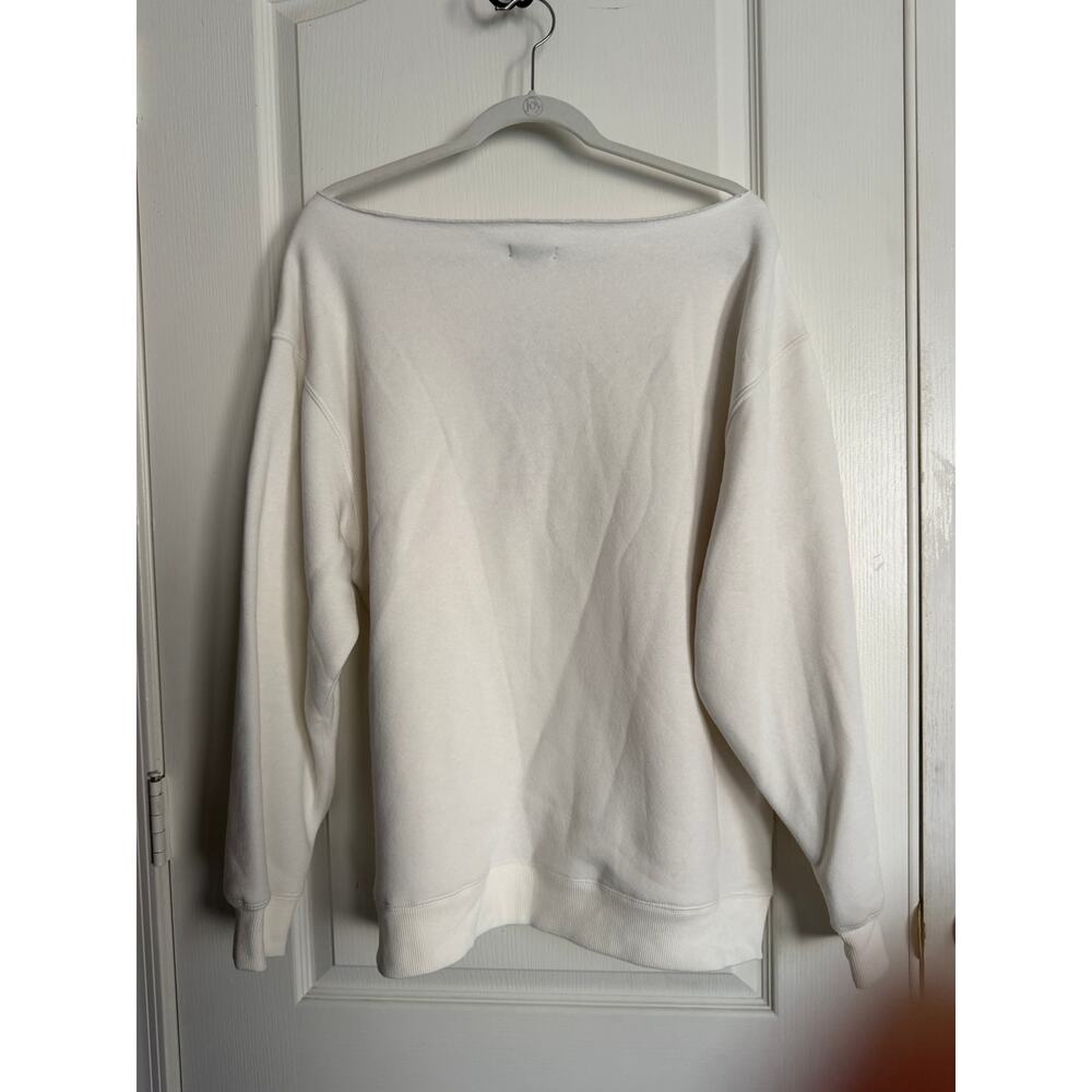 Off Duty Balletcore Sweatshirt Cream Embroidered NWT L Dance Ballet Pointe Shoes - Picture 2 of 10